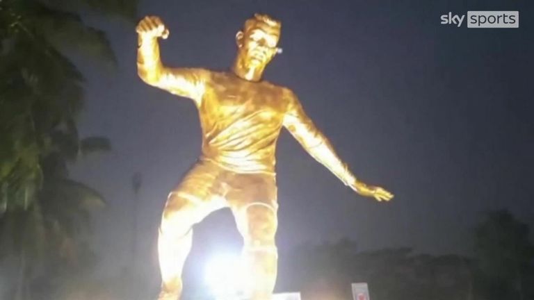 New statue of Cristiano Ronaldo unveiled in Goa, India