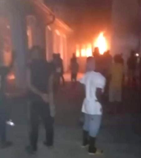 Breaking: Fire guts Maria Assumpta Catholic Cathedral in Imo