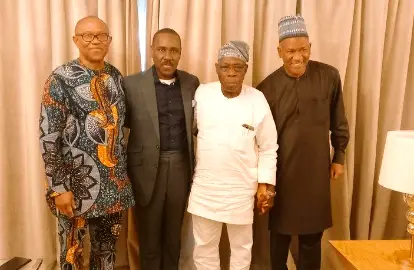 Peter Obi, Baba-Ahmed meet Obasanjo in Ogun
