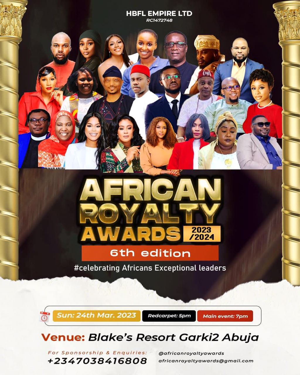 AFRICAN ROYALTY AWARDS: FACE OF ROYALTY AFRICA SETS TO HOST 6TH EDITION TO UNVEIL A NEW QUEEN